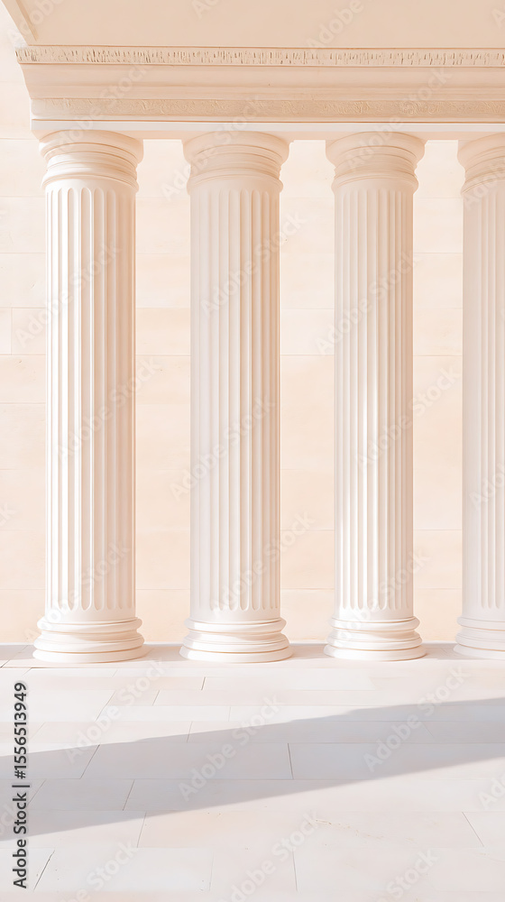 Classic columns under sunlight create an airy and timeless scene, evoking feelings of strength, history, and sophisticated design. Classic columns under sunlight create an airy and timeless scene, evoking feelings of strength, history, and sophisticated design.