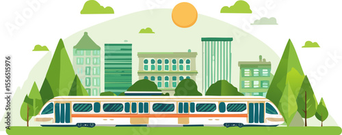 Sujet transport durable en ville verte