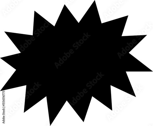 Blank empty speech bubble chat icon. Retro special offer design elements, chat emblem, black callout sign Isolated on transparent background. Vector illustration for web app.