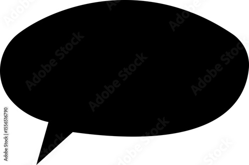 Blank empty speech bubble chat icon. Retro special offer design elements, chat emblem, black callout sign Isolated on transparent background. Vector illustration for web app.