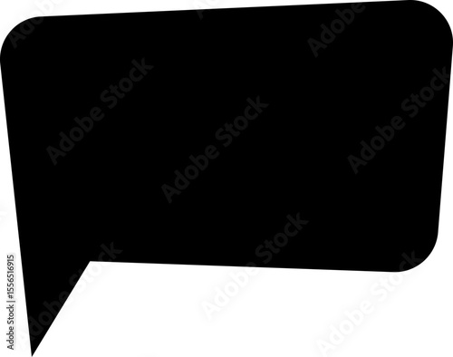 Blank empty speech bubble chat icon. Retro special offer design elements, chat emblem, black callout sign Isolated on transparent background. Vector illustration for web app.