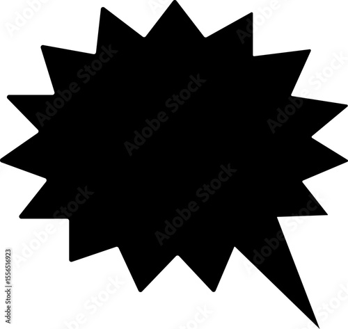 Blank empty speech bubble chat icon. Retro special offer design elements, chat emblem, black callout sign Isolated on transparent background. Vector illustration for web app.