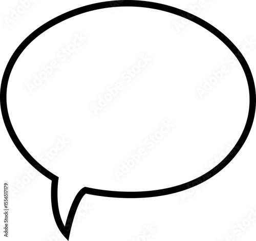 Blank empty speech bubble chat icon. Retro special offer design elements, chat emblem, black callout sign Isolated on transparent background. Vector illustration for web app.