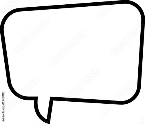 Blank empty speech bubble chat icon. Retro special offer design elements, chat emblem, black callout sign Isolated on transparent background. Vector illustration for web app.