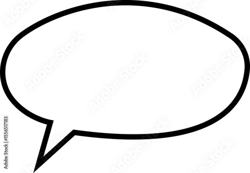 Blank empty speech bubble chat icon. Retro special offer design elements, chat emblem, black callout sign Isolated on transparent background. Vector illustration for web app.