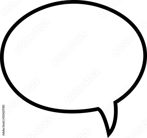 Blank empty speech bubble chat icon. Retro special offer design elements, chat emblem, black callout sign Isolated on transparent background. Vector illustration for web app.