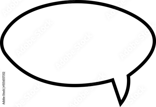 Blank empty speech bubble chat icon. Retro special offer design elements, chat emblem, black callout sign Isolated on transparent background. Vector illustration for web app.
