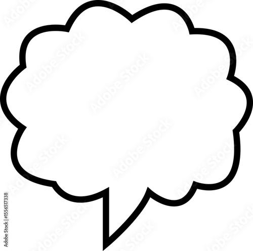 Blank empty speech bubble chat icon. Retro special offer design elements, chat emblem, black callout sign Isolated on transparent background. Vector illustration for web app.
