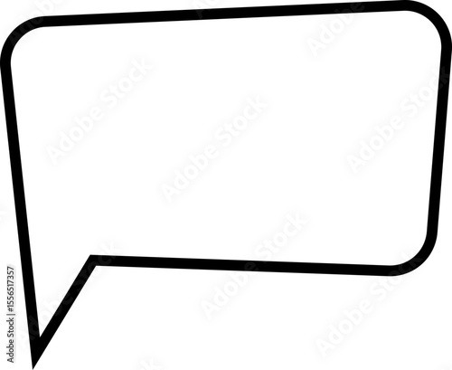 Blank empty speech bubble chat icon. Retro special offer design elements, chat emblem, black callout sign Isolated on transparent background. Vector illustration for web app.