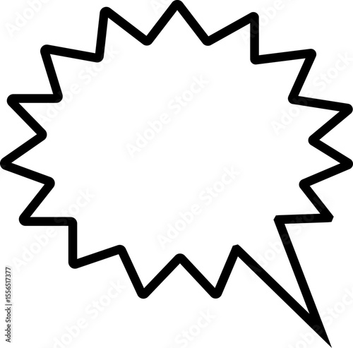 Blank empty speech bubble chat icon. Retro special offer design elements, chat emblem, black callout sign Isolated on transparent background. Vector illustration for web app.