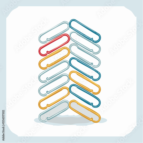 A paper clip stack forming a chain

