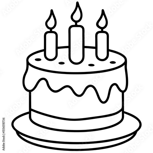birthday cake with candles