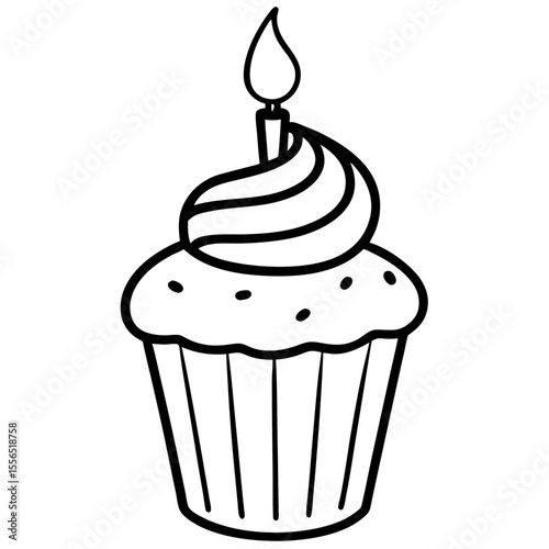 cupcake with candle