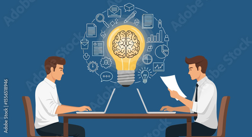Collaboration, Brainstorming, and Innovative Ideas  A Visual Representation of Teamwork