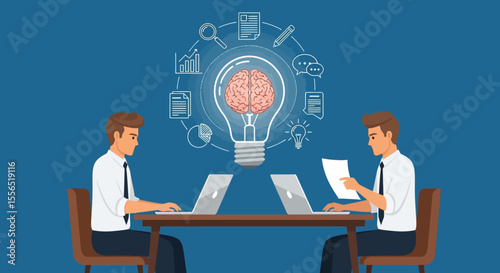 Collaborative Brainstorming Innovative Ideas & Teamwork for Business Success