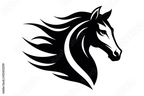 Horse Head Silhouette Vector Illustration