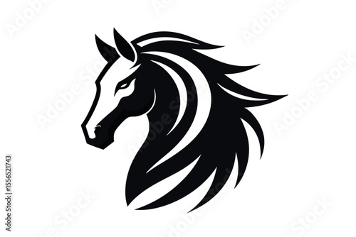 horse head silhouette vector bundle – 
 unique black horse profiles for logo, tattoo, and print design