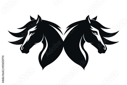 Horse Head Silhouette Vector Bundle – 82Unique Black Horse Profiles for Logo, Tattoo, and Print Design