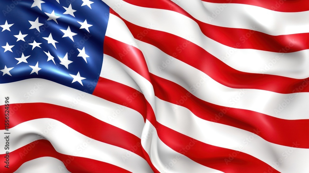 Obraz premium Waving american flag illustration