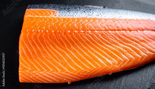 Atlantic Salmon (Canada, UK, USA)
A vibrant, silver-skinned fish with a slightly pink-orange hue when filleted. Frequently seen grilled, smoked, or sliced thin for sushi or poke bowls. 