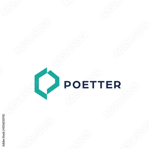 minimal p real estate logo design