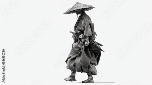 Samurai wearing a large Samurai Generative ai