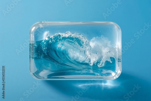 Ocean Wave Inside Transparent Soap Bar