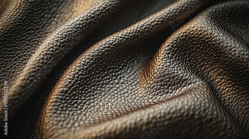Wallpaper Mural Soft textured leather fabric with detailed grain pattern close up view showing natural surface and subtle sheen warm brown color luxurious material for fashion or upholstery Patchara inspired Torontodigital.ca