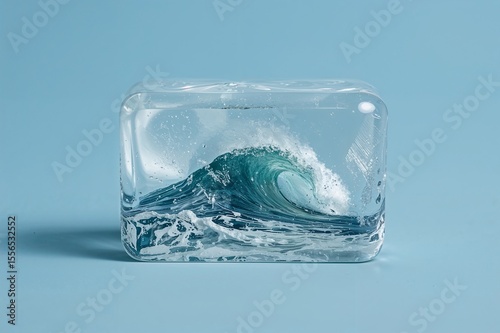 Ocean Wave Inside Transparent Soap Bar