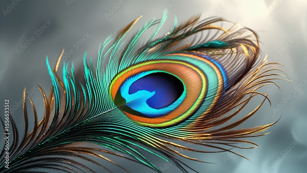 Obraz premium Peacock Feather Eye