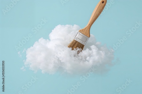 Paintbrush Stuck in a Fluffy Cloud