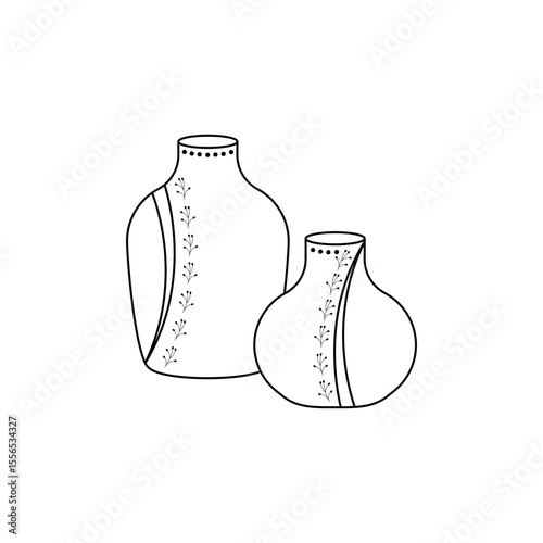Companion Pottery Vessels Decorative Set