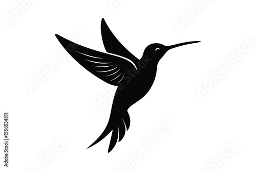 Hummingbird  silhouette vector bundle  illustration, Black Hummingbird  silhouette vector 