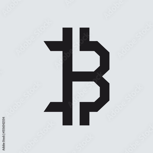 Blockchain icon vector illustration, Cryptocurrency blockchain sign, Machine learning symbol, Technology and AI concept