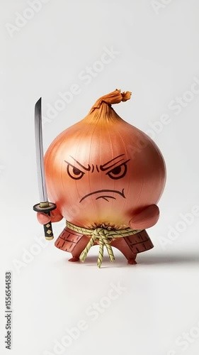 Angry Onion Samurai Army: Creative Still Life Art with Food and Weaponry, Bold Presentation