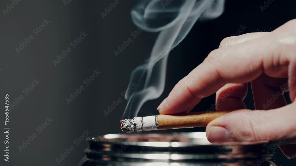 Anti-Smoking Concept with Hand and Smoke