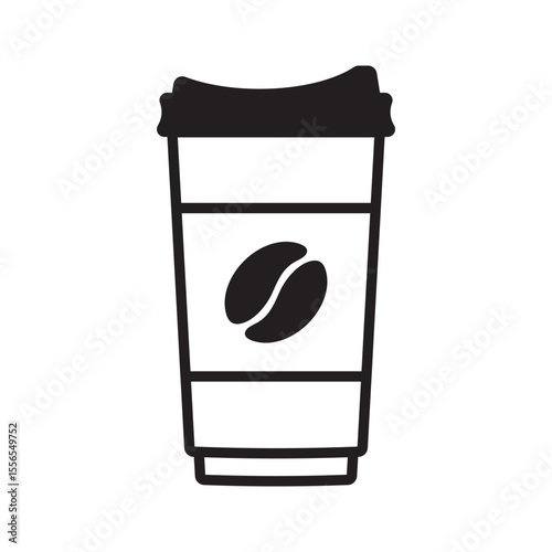 Disposable To-Go Cup Icon. Paper Coffee Cup Icon.
