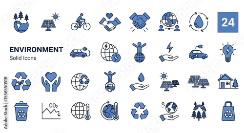 Outdoor Adventure Camping Gear Icons Collection for Recreation and Travel