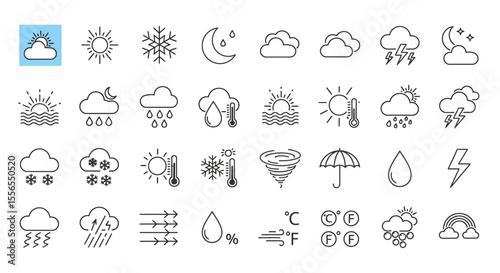 Outdoor Adventure Camping Gear Icons Collection for Recreation and Travel