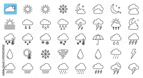 Outdoor Adventure Camping Gear Icons Collection for Recreation and Travel