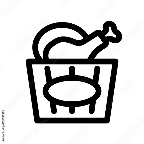 Fried Chick line icon