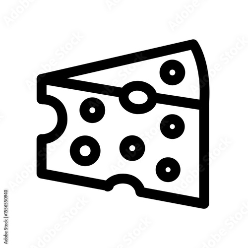 Cheese Slice line icon