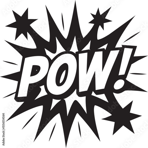 Dynamic Comic Book Pow! Explosion A Vector Illustration Design