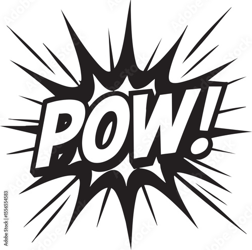 Dynamic Comic Book Pow! Explosion A Vector Illustration