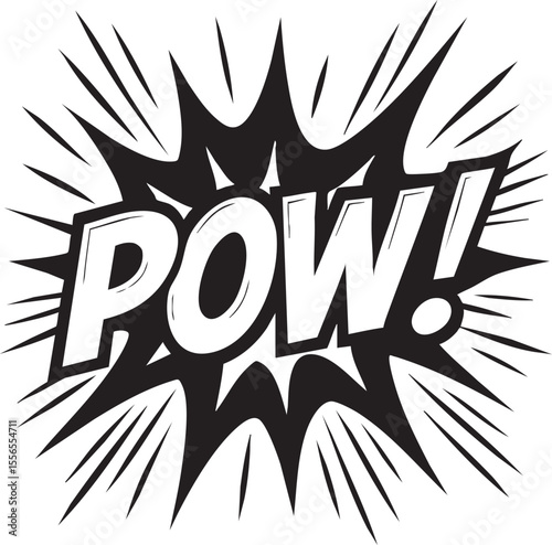 Retro Comic Book POW! Explosion Sound Effect Illustration