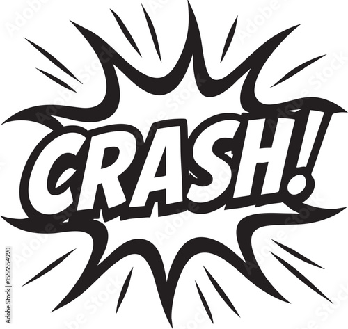 Impactful Comic Book Crash Sound Effect Vector Graphic