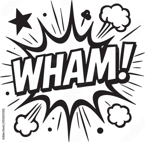 Dynamic Comic Book WHAM! Sound Effect A Powerful Graphic Design Element