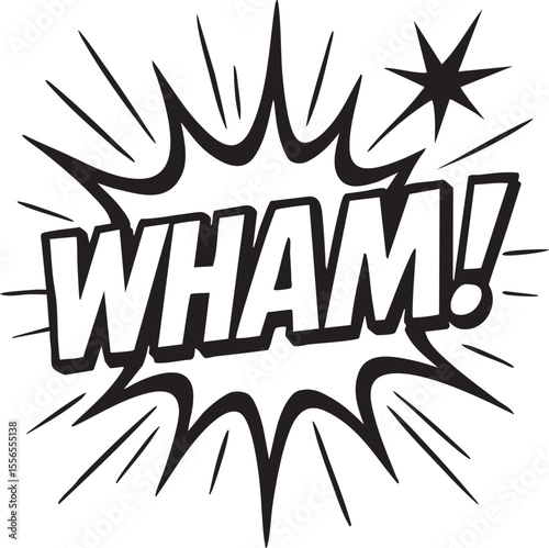 Dynamic Comic Book WHAM! Explosion  A Powerful Graphic Design Element