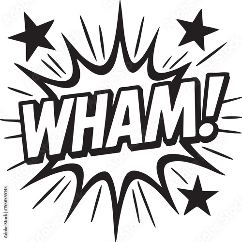 Dynamic Comic Book Wham! Sound Effect  A Powerful Graphic Design Element