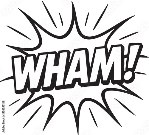 Dynamic Comic Book Wham! Sound Effect  A Powerful Graphic Design Element